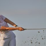 Chiara Tamburlini pointait à 1 coup de la tête après le 1er tour de l'US Open KEYSTONE/AP/Jeff Roberson